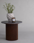 Vind Härön Side Table - Dark Brown / Dark Grey Marblelook