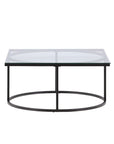 Skanör Sofa Table - Black / Clear glass - vivahabitat.com