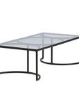 Skanör Sofa Table Rectangular - Black / Clear glass - vivahabitat.com
