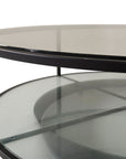 Falsterbo - Sofa Table Round - Glass / Black - vivahabitat.com