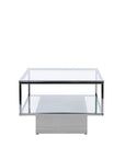 Maglehem Coffee Table - Silver Chrome / Clear glass - vivahabitat.com