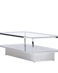 Maglehem Coffee Table - Silver Chrome / Clear glass - vivahabitat.com
