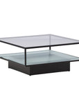 Maglehem Sofa Table - Black / Clear glass - vivahabitat.com