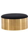 Furniture Fashion Puff - Stool ø75 - Black / Shiny Brass - vivahabitat.com