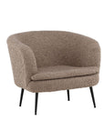 Vind Nordkoster Single Sofa - Matte Black / Dark Beige Teddy - vivahabitat.com