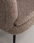 Vind Nordkoster Single Sofa - Matte Black / Dark Beige Teddy - vivahabitat.com