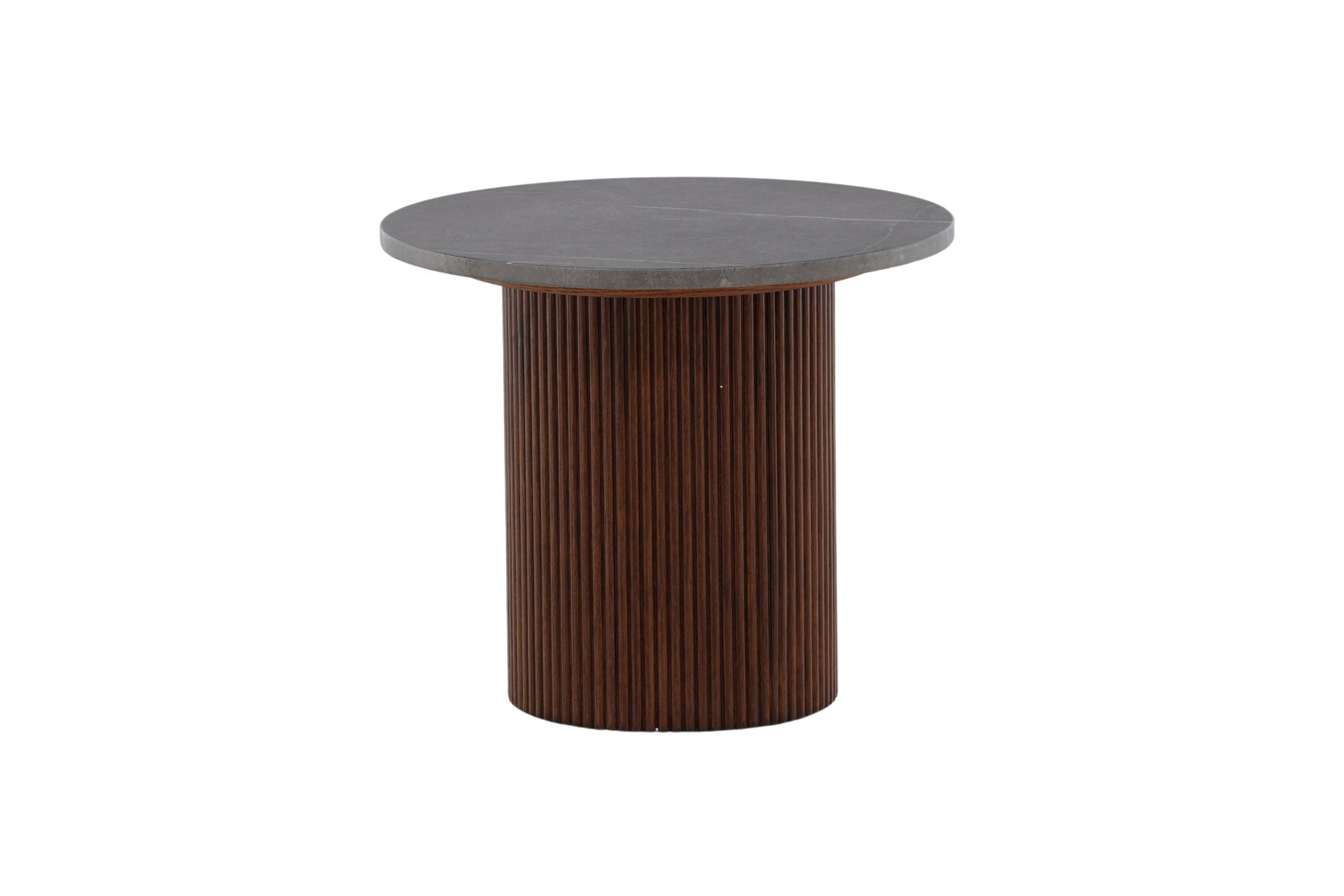 Vind Härön Side Table - Dark Brown / Dark Grey Marblelook