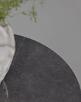 Vind Härön Side Table - Dark Brown / Dark Grey Marblelook
