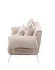 Vind Öckerö Sofa - Weiß / Beige Leinen