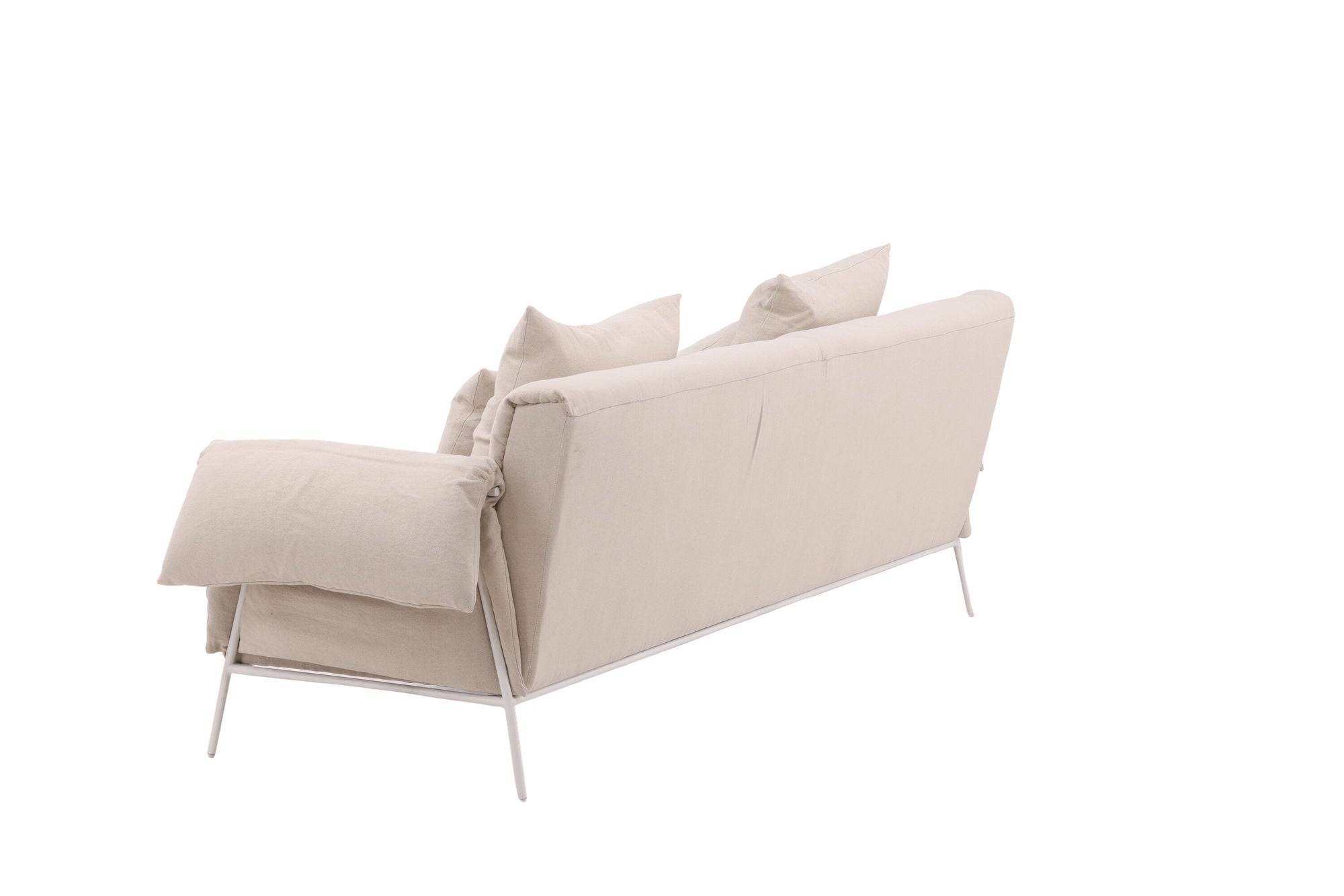 Vind Öckerö Sofa - White / Beige Linen - vivahabitat.com