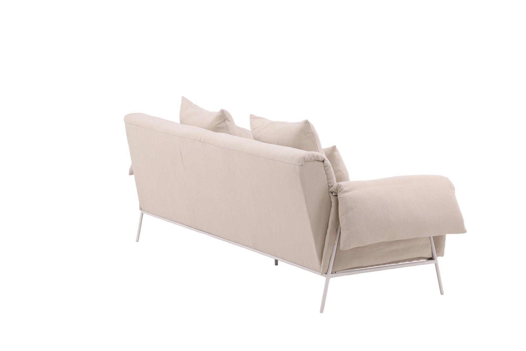 Vind Öckerö Sofa - White / Beige Linen - vivahabitat.com