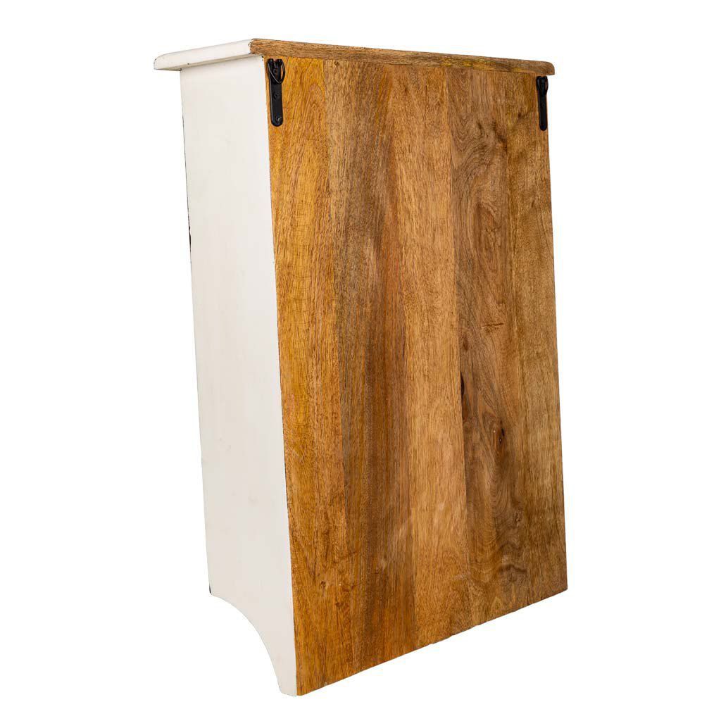Beautiful wooden blue/white shabby chic wall cabinet - vivahabitat.com