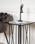 Side Table Square 40*40 - Artificial Stone / Black - vivahabitat.com