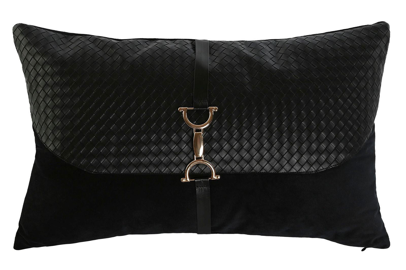 Buckle Cushion Velvet  Black - vivahabitat.com
