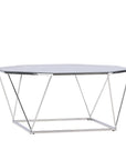 Österlen Sofa Table  - Silver Chrome / Clear glass - vivahabitat.com