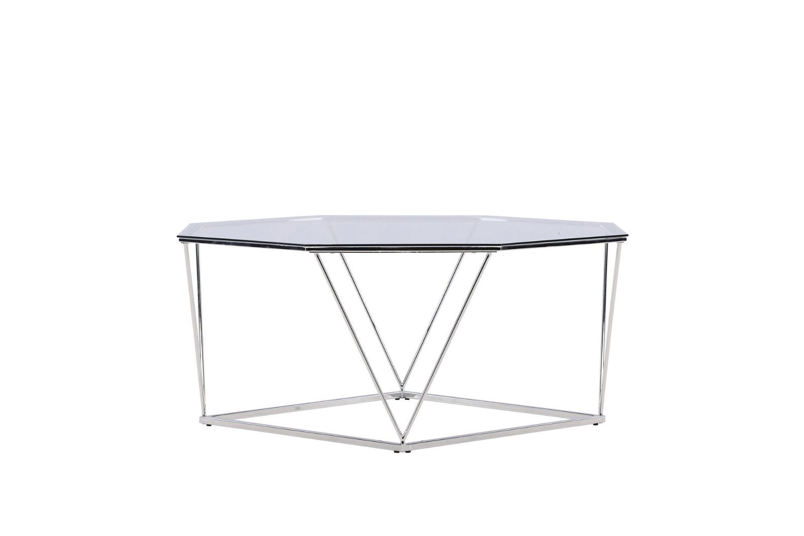 Österlen Sofa Table  - Silver Chrome / Clear glass - vivahabitat.com