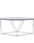 Österlen Sofa Table  - Silver Chrome / Clear glass - vivahabitat.com