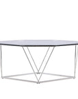 Österlen Sofa Table  - Silver Chrome / Clear glass - vivahabitat.com