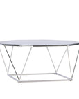 Österlen Sofa Table  - Silver Chrome / Clear glass - vivahabitat.com