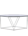 Österlen Sofa Table  - Silver Chrome / Clear glass - vivahabitat.com