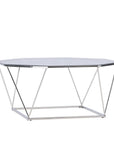 Österlen Sofa Table  - Silver Chrome / Clear glass - vivahabitat.com