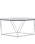 Österlen Sofa Table  - Silver Chrome / Clear glass - vivahabitat.com