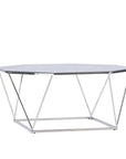 Österlen Sofa Table  - Silver Chrome / Clear glass - vivahabitat.com
