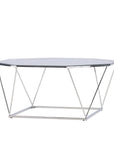 Österlen Sofa Table  - Silver Chrome / Clear glass - vivahabitat.com