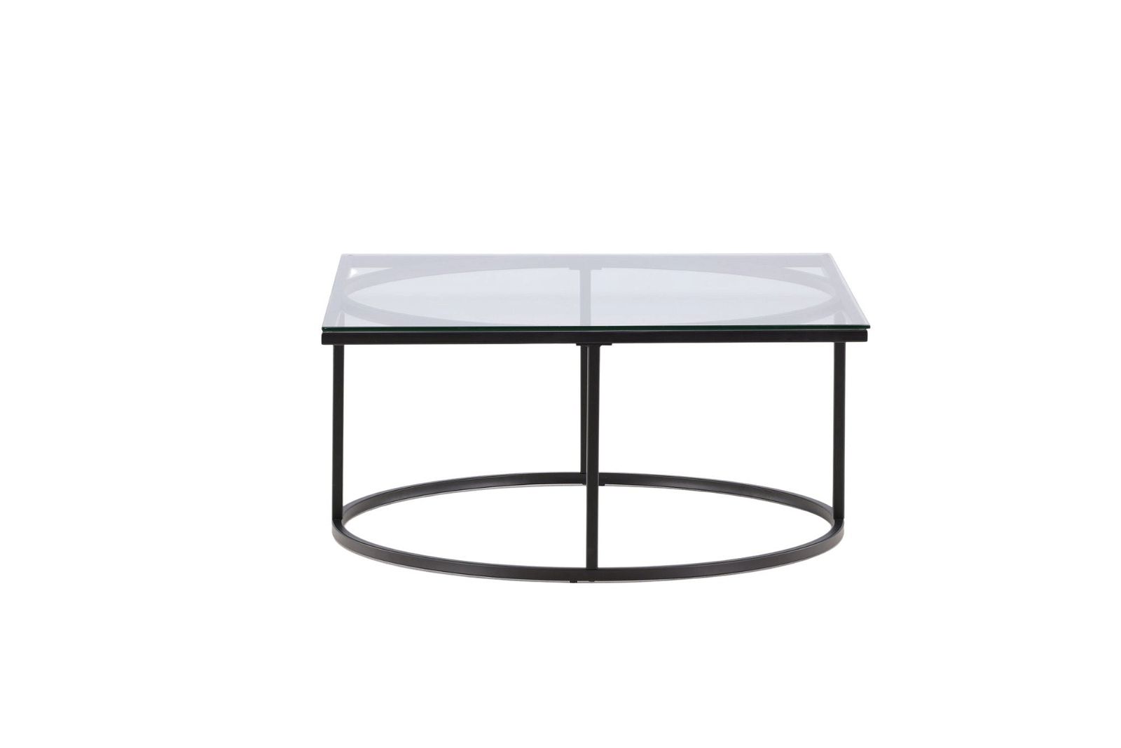 Skanör Sofa Table - Black / Clear glass - vivahabitat.com
