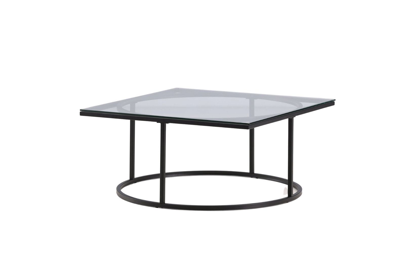 Skanör Sofa Table - Black / Clear glass - vivahabitat.com