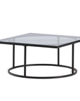 Skanör Sofa Table - Black / Clear glass - vivahabitat.com