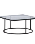 Skanör Sofa Table - Black / Clear glass - vivahabitat.com