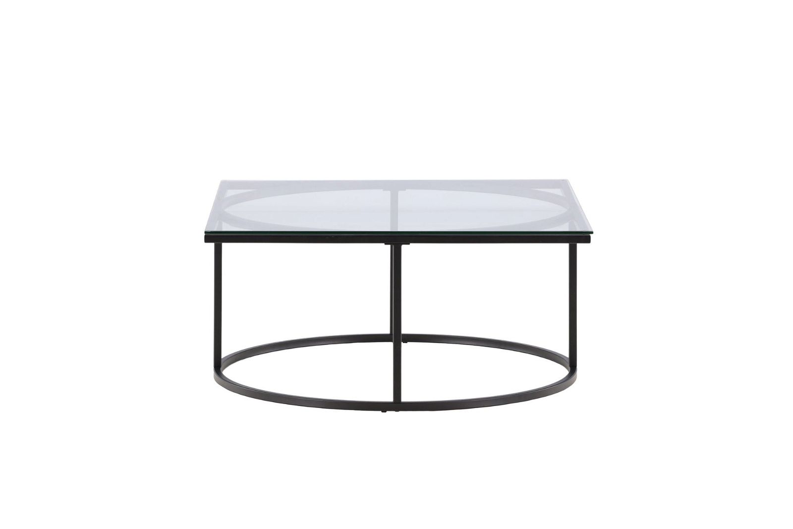 Skanör Sofa Table - Black / Clear glass - vivahabitat.com