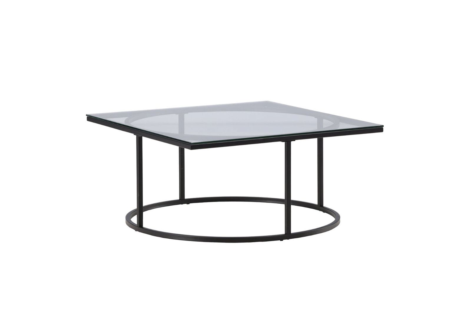 Skanör Sofa Table - Black / Clear glass - vivahabitat.com