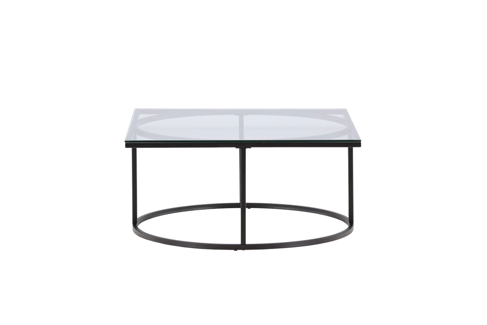 Skanör Sofa Table - Black / Clear glass - vivahabitat.com