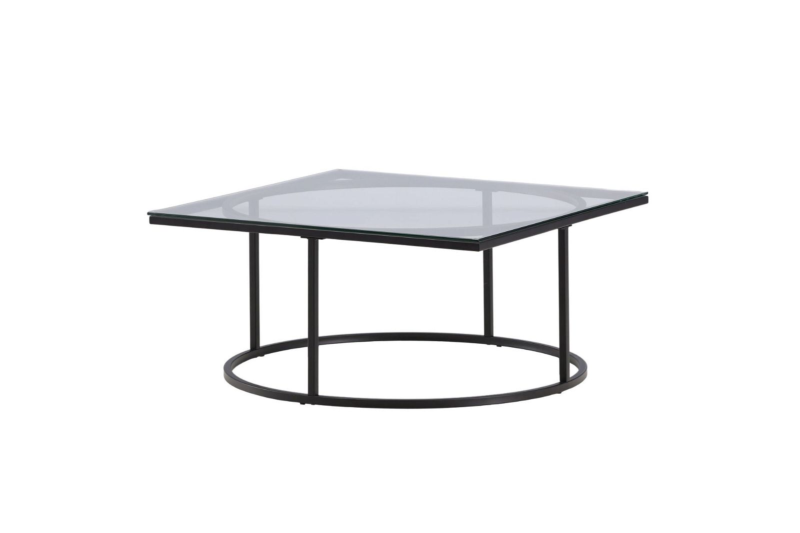 Skanör Sofa Table - Black / Clear glass - vivahabitat.com