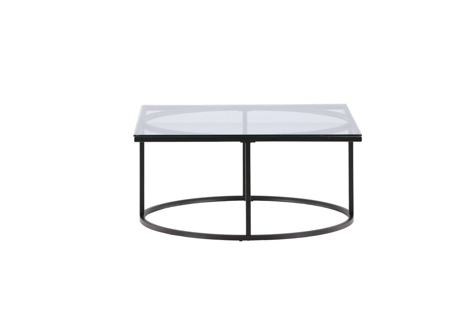 Skanör Sofa Table - Black / Clear glass - vivahabitat.com