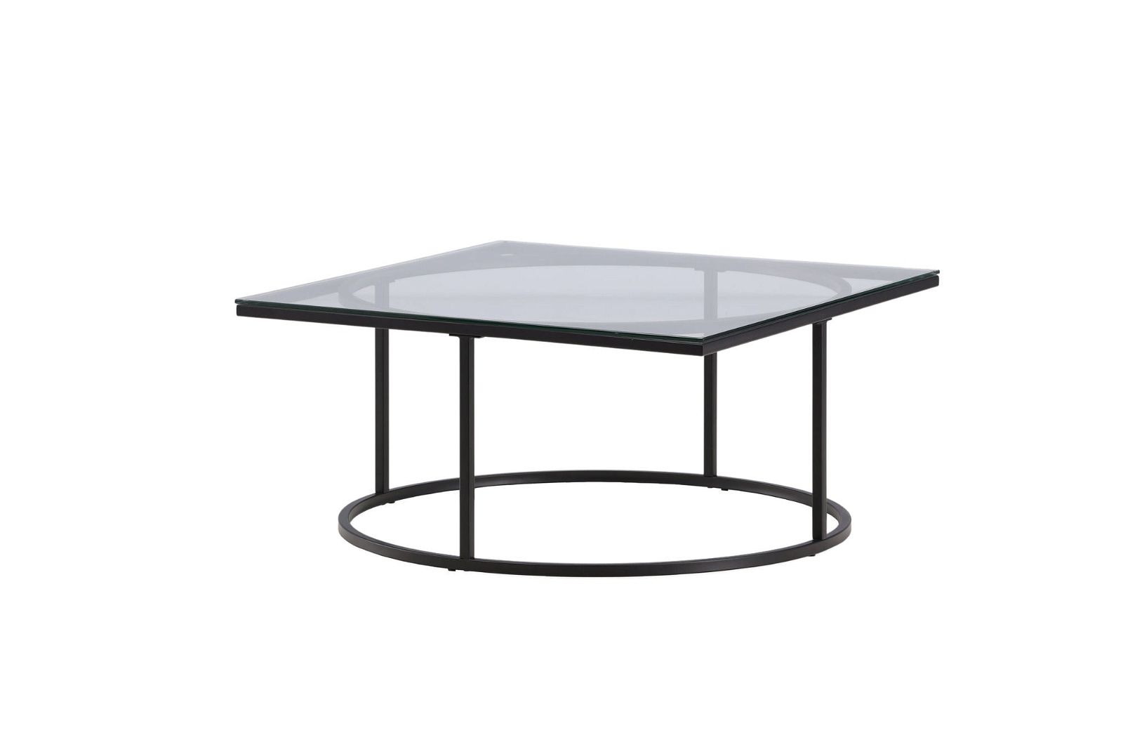 Skanör Sofa Table - Black / Clear glass - vivahabitat.com