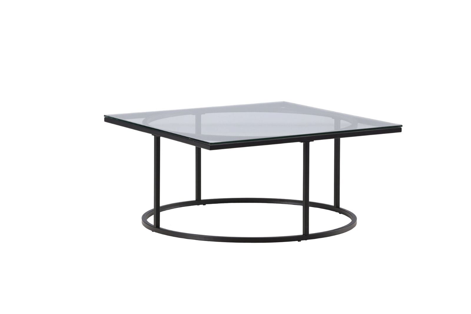 Skanör Sofa Table - Black / Clear glass - vivahabitat.com