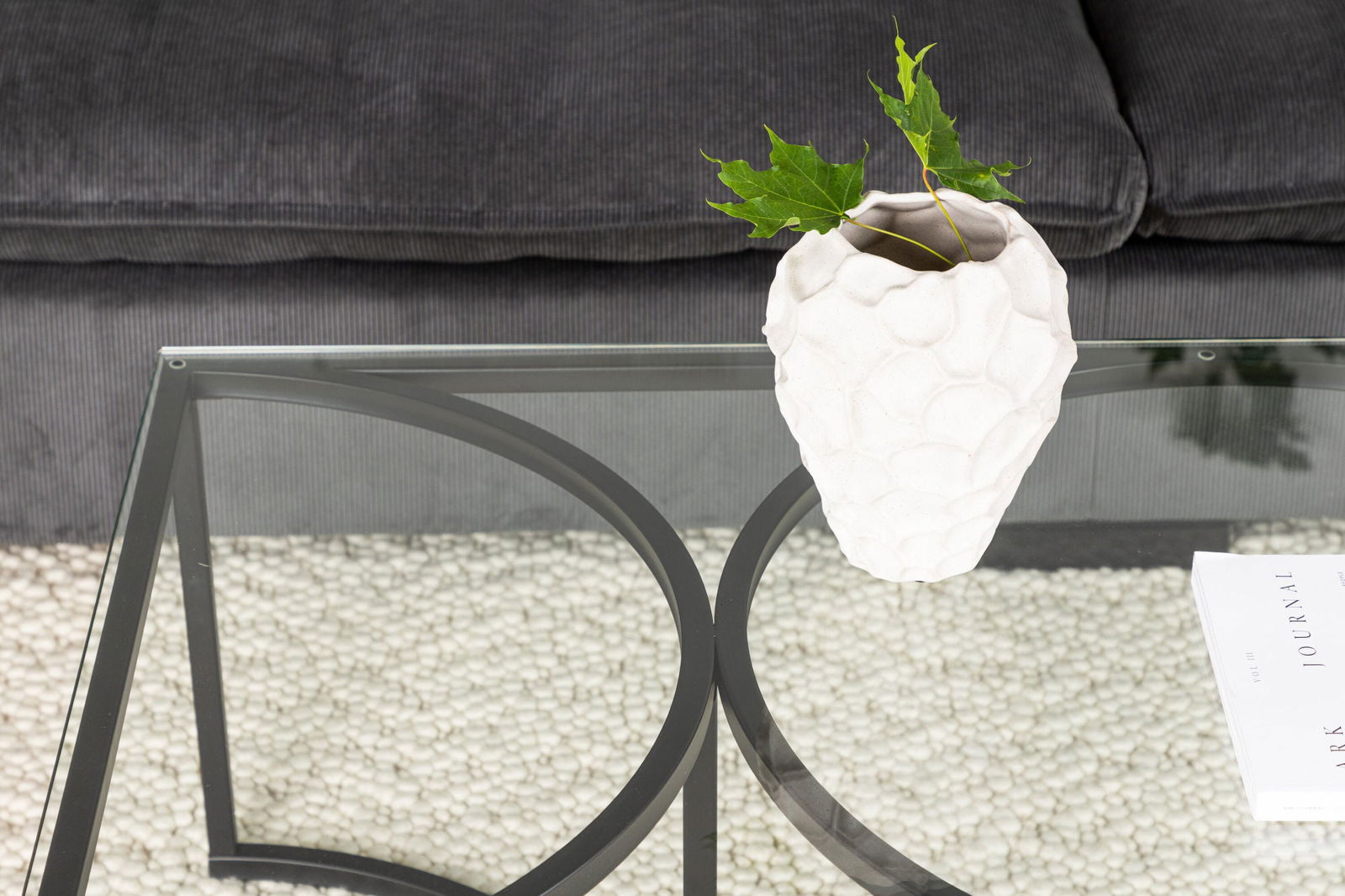 Skanör Sofa Table Rectangular - Black / Clear glass - vivahabitat.com