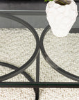 Skanör Sofa Table Rectangular - Black / Clear glass - vivahabitat.com