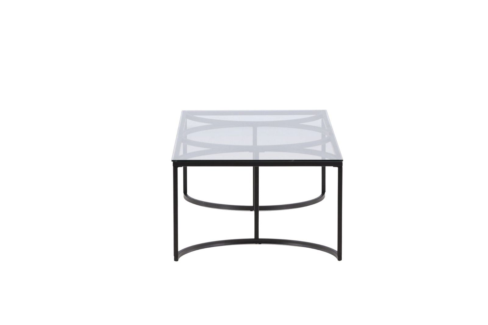 Skanör Sofa Table Rectangular - Black / Clear glass - vivahabitat.com