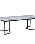 Skanör Sofa Table Rectangular - Black / Clear glass - vivahabitat.com