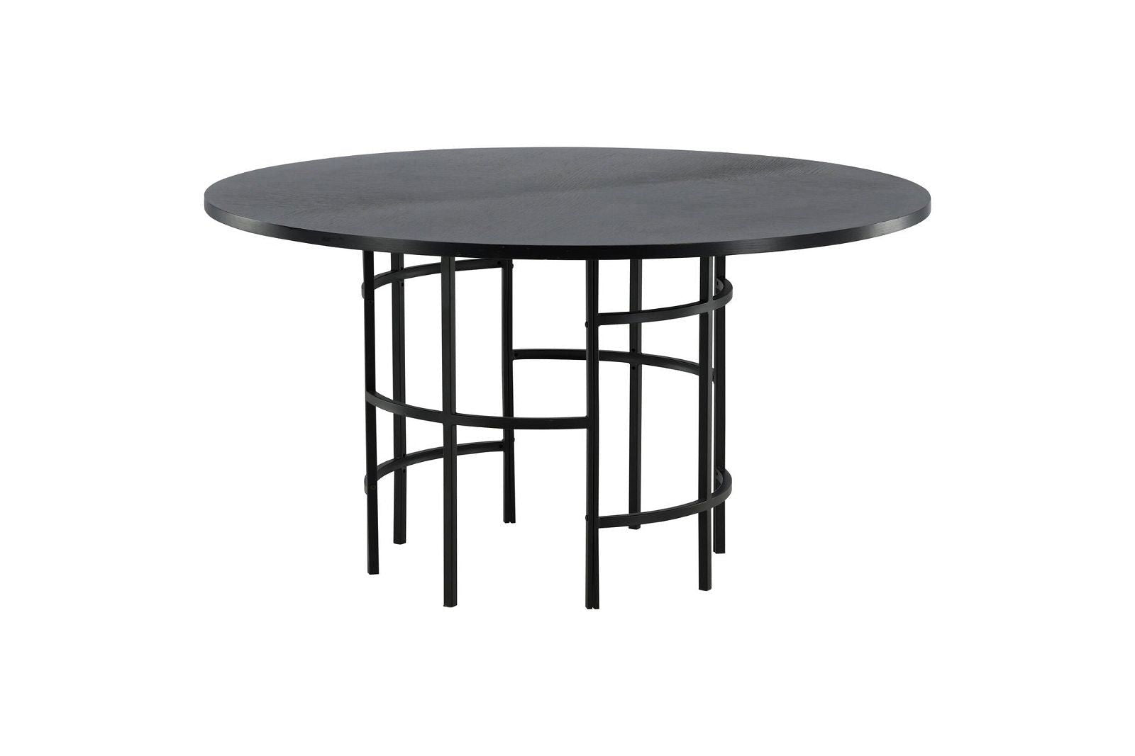 Copenhagen - Dining Table round - Black / Black - vivahabitat.com