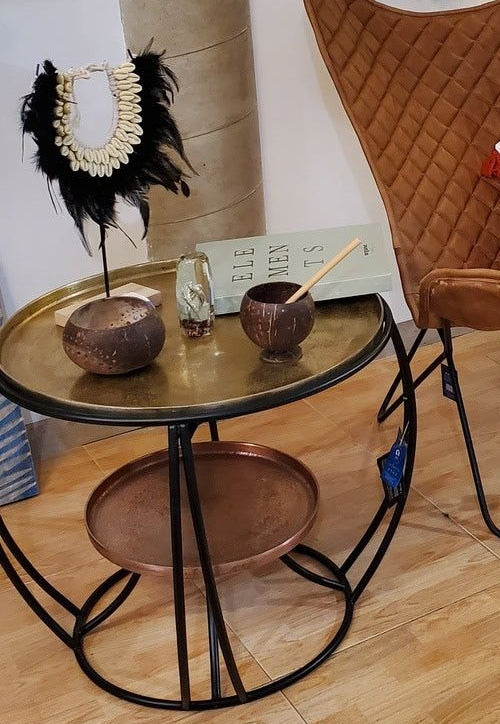 DKD Home Decor Round Coffee Table with wow factor! - vivahabitat.com