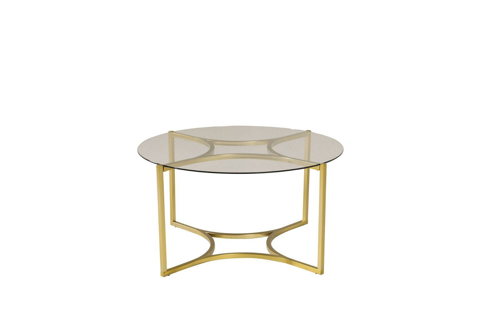 Kivik - Sofa Table - Glass / Brushed Brass - vivahabitat.com