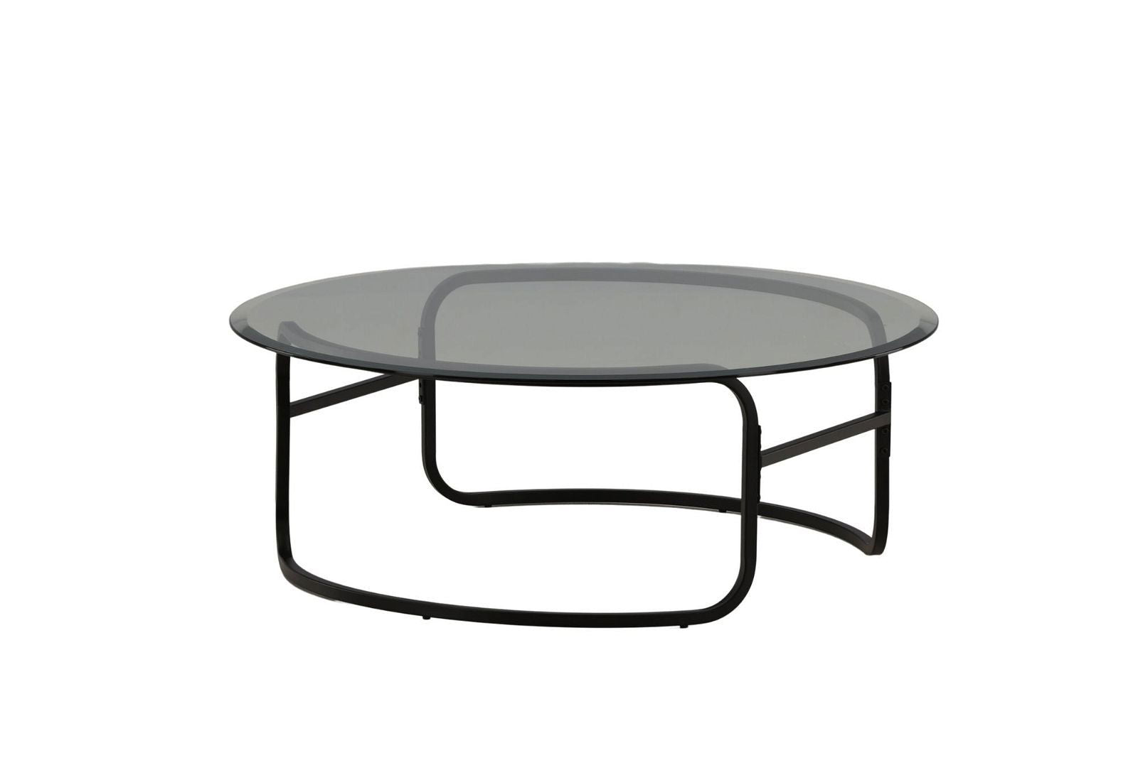 Lomma Sofa Table - Black / Clear glass - vivahabitat.com