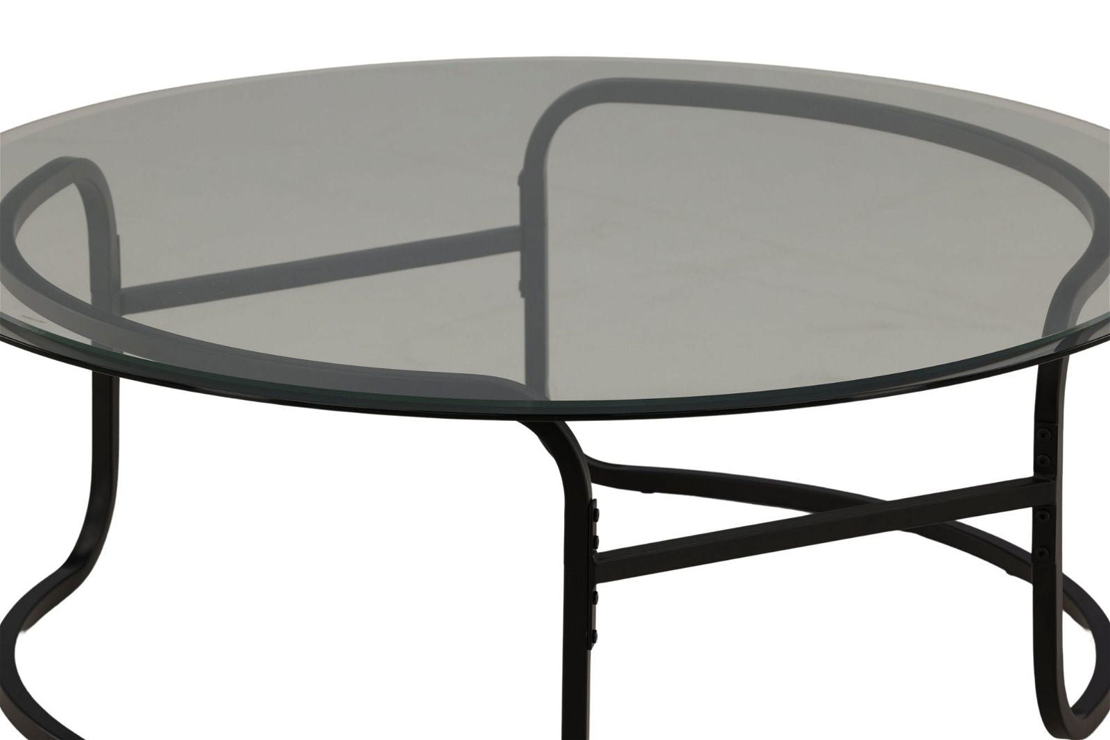 Lomma Sofa Table - Black / Clear glass - vivahabitat.com