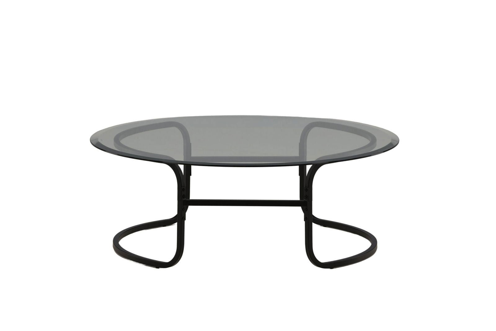 Lomma Sofa Table - Black / Clear glass - vivahabitat.com