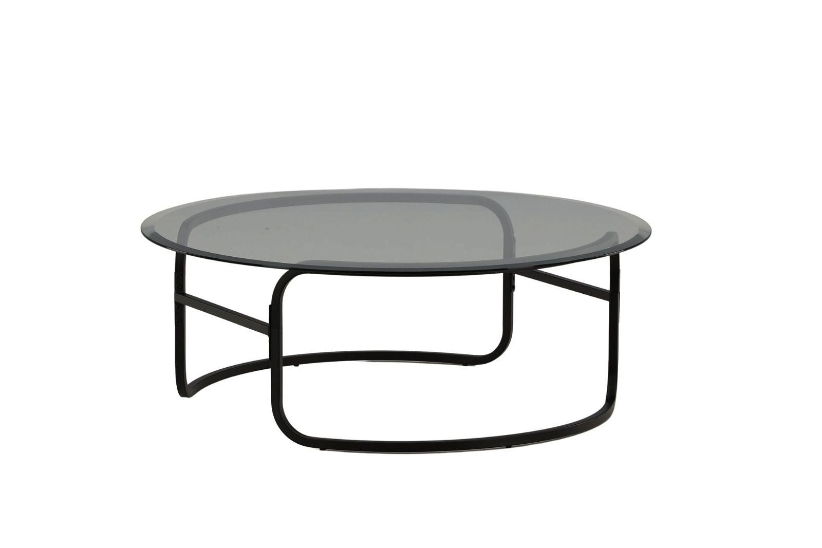 Lomma Sofa Table - Black / Clear glass - vivahabitat.com